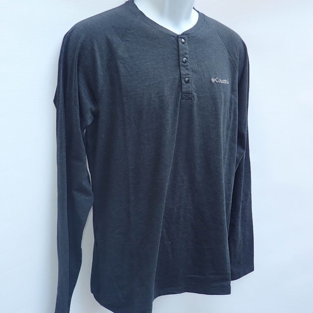 Columbia Henley Snap Neck Mens S Long sleeve Shirt - Picture 3 of 6